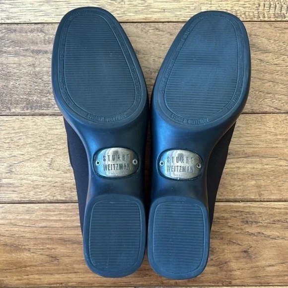 Stuart Weitzman Brown Stretch Nylon Loafers Platform Women's Size 8.5 - Picture 11 of 12